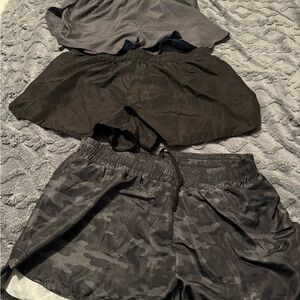 Set of Three Women's Shorts in Gray and Black